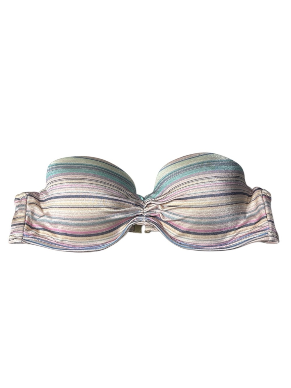 Victoria's Secret Strapless Multicolor striped Bikini Top 34B